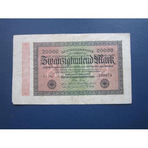 Банкнота 20000 марок Німеччина 1923