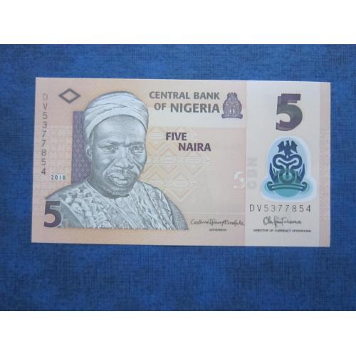 Банкнота 5 найра Нигерия 2018 UNC пресс