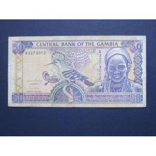 Банкнота 50 даласи Гамбия 1996 (без даты) фауна птица