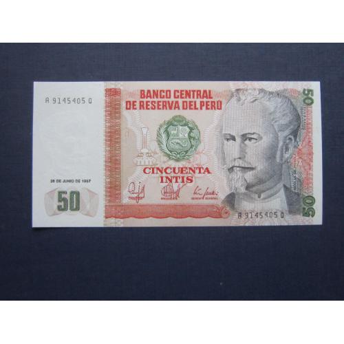 Банкнота 50 инти Перу 1987 INC пресс