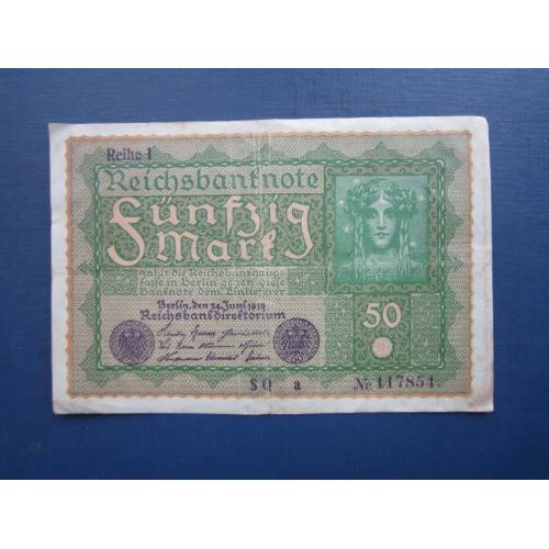 Банкнота 50 марок Німеччина 1919 загальнодержавна