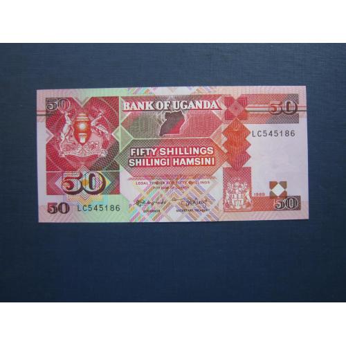Банкнота 50 шилінгів Уганда 1989 UNC прес