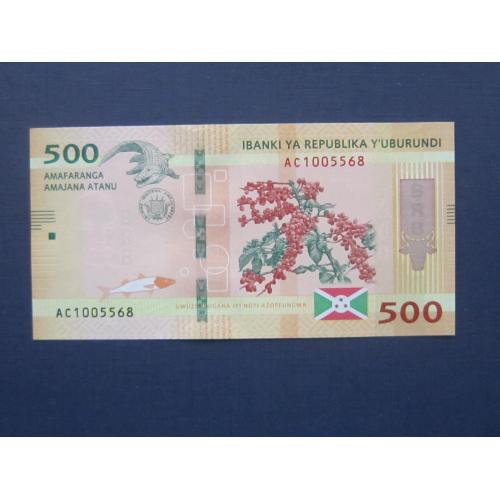 Банкнота 500 франков Бурунди 2018 корабль UNC пресс