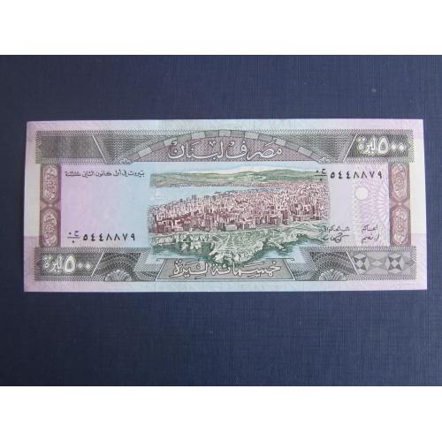 Банкнота 500 фунтов ливров Ливан 1988 UNC пресс