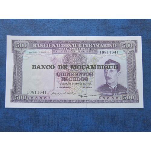 Банкнота 500 искудо Мозамбик Португальский 1967 UNC пресс