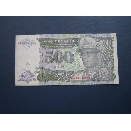 Банкнота 500 заиров Заир (Конго) 1994 состояние из обращения