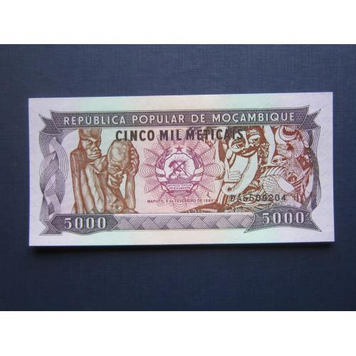 Банкнота 5000 метикал Мозамбик 1989 UNC пресс