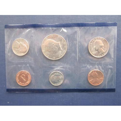 Банковский набор США 5 монет и жетон 1990 Р монетный двор Филадельфия UNC