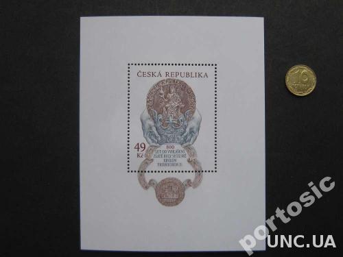 блок Чехия 2012 монета MNH
