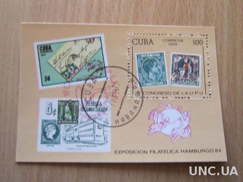 блок Куба 1984 почта марка в марке

