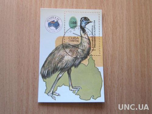блок Куба 1984 птица карта Австралия
