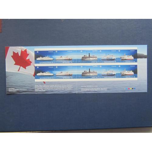 Буклет 10 марок Р Канада 2023 транспорт корабли гражданские MNH