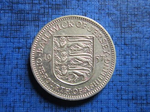 четверть шиллинга Джерси 1957 состояние