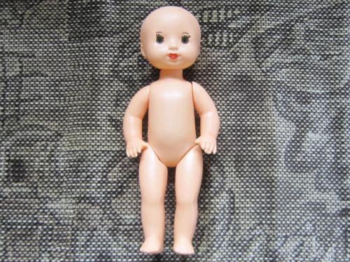 Кукла голыш с ресничками пластмасса СССР 24 см