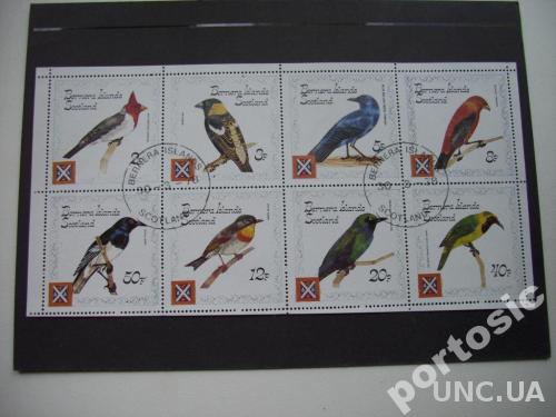м/лист 8 марок Шотландия 1978 фауна птицы