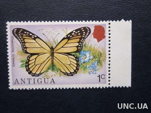 марка Антигуа бабочка MNH
