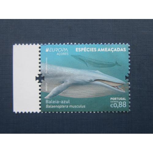 Марка Азорские острова Португалия 2021 фауна синий кит MNH
