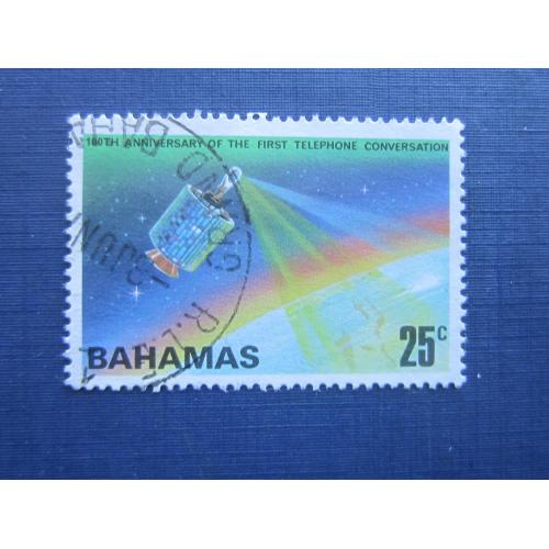 Марка Багамские острова Багамы 1976 космос спутник телефон гаш