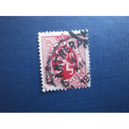 Марка Бельгія 1929 стандарт фауна лев 25 сантімів гаш