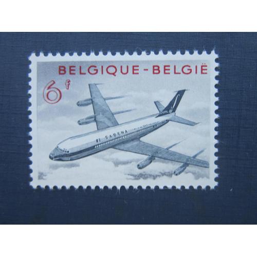 Марка Бельгия 1959 транспорт авиация самолёт Боинг-707 MNH