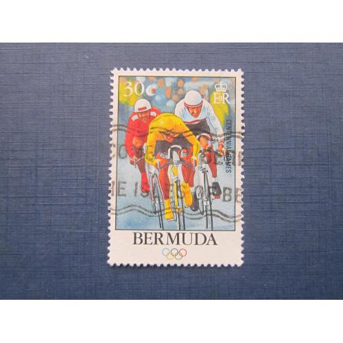 Марка Бермуда Британская 1996 спорт олимпиада Атланта велоспорт велосипед гаш