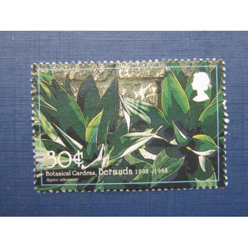 Марка Бермудские острова Бермуда Британская 1998 флора ботанический сад 30 центов гаш
