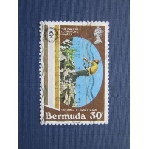 Марка Бермудские острова Бермуды 1981 спорт альпинизм 30 центов гаш