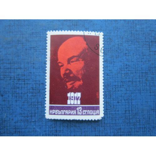 Марка Болгария 1977 Ленин Революция гаш