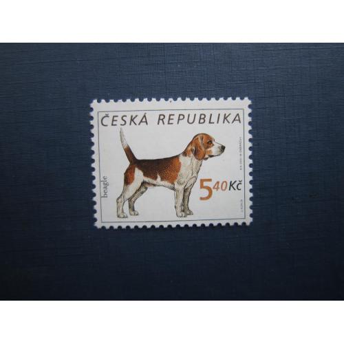 Марка Чехія 2001 фауна собака бігль MNH