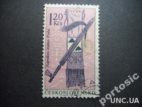 марка Чехословакия 1966 народное творчество 1.20 к
