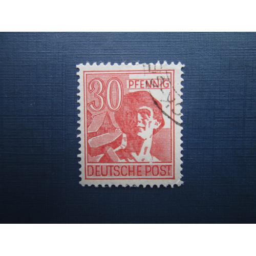 Марка Германия Союзническая оккупационная зона 1947 стандарт 30 пф гаш