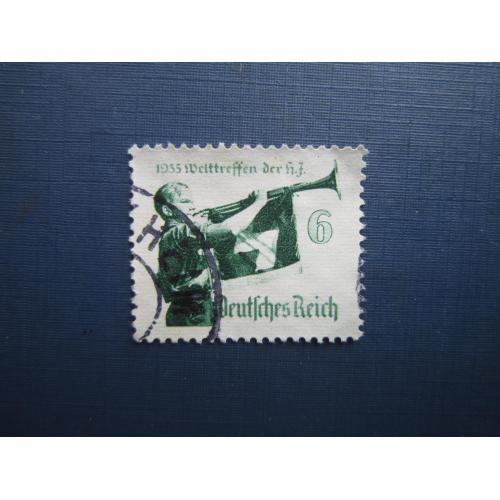 Марка Германия Третий Рейх 1935 гитлерюгенд горнист гаш КЦ 3.5 $