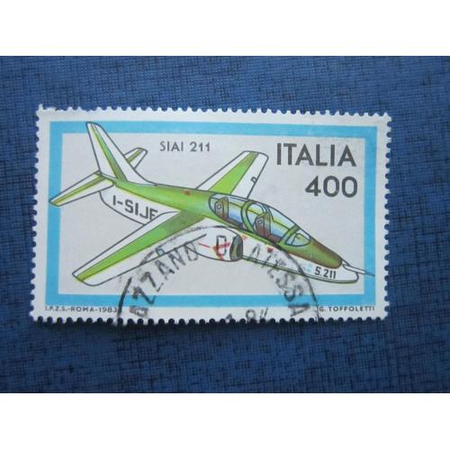 Марка Италия 1983 транспорт самолёт гаш