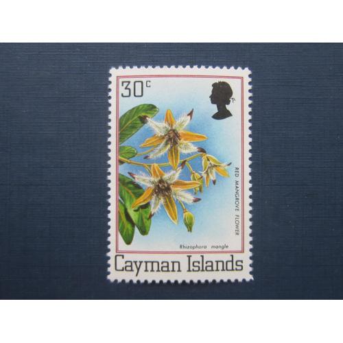 Марка Каймановы острова Британские 1980 флора цветы 30 центов MNH
