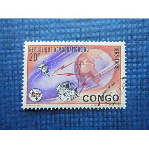 Марка Конго 1965 космос спутник гаш