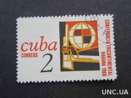 марка Куба 1966 конференция 3 континента
