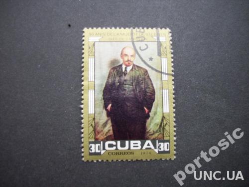 марка Куба 1974 Ленин
