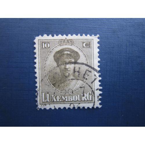 Марка Люксембург 1924 стандарт герцогиня Шарлота 10 сант гаш