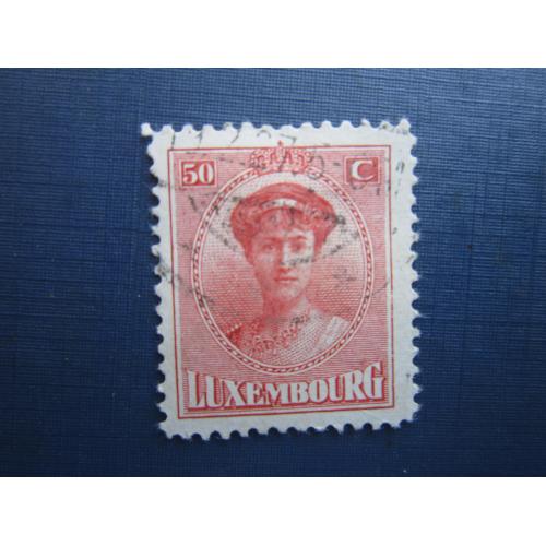 Марка Люксембург 1924 стандарт герцогиня Шарлота 50 сант гаш
