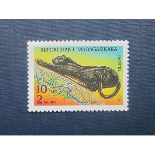 Марка Мадагаскар 1994 фауна леопард чёрная пантера MNH