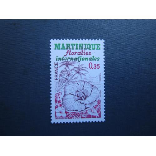 Марка Мартиника Франция 1979 флора цветы тропические MNH
