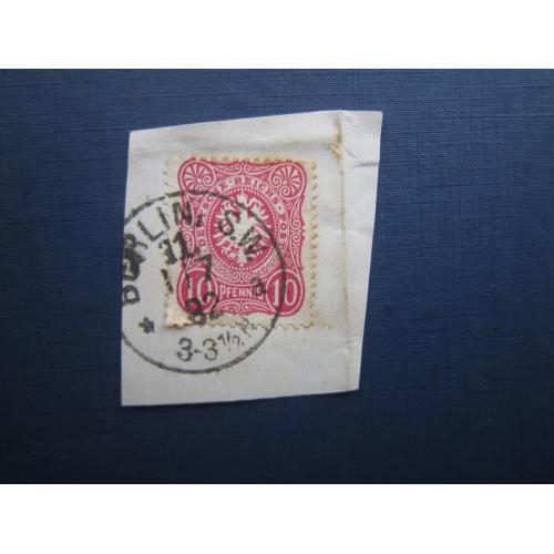 Марка Німеччина імперія 1879 стандарт 10 PFENNIG гаш вирізка