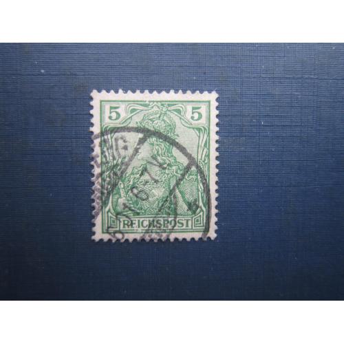 Марка Німеччина імперія 1900 стандарт 5 пф REICHSPOST гаш