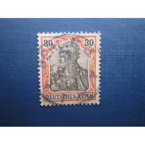 Марка Німеччина імперія 1902 стандарт 30 пф без ВЗ гаш