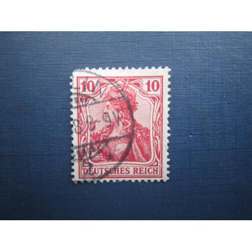 Марка Німеччина імперія 1905 стандарт 10 пф ВЗ гаш