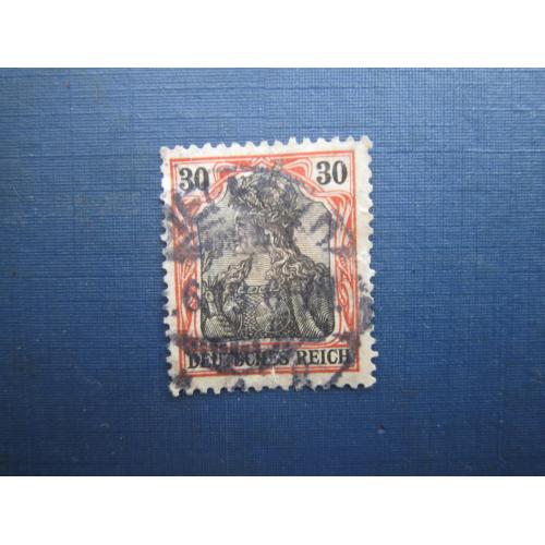 Марка Німеччина імперія 1905 стандарт 30 пф ВЗ гаш