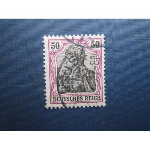 Марка Німеччина імперія 1905 стандарт 50 пф ВЗ гаш