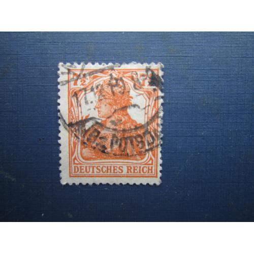 Марка Німеччина імперія 1916 стандарт 7.5 пф гаш