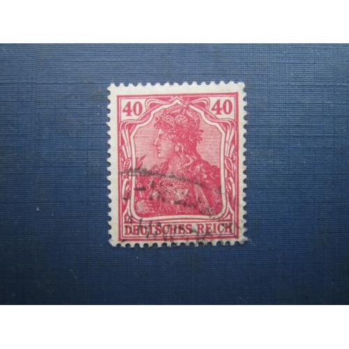 Марка Німеччина Веймарська республіка 1920 стандарт 40 пф гаш