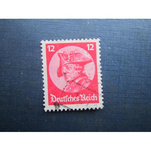 Марка Німеччина Рейх 1933 Фридрих II Великий 12 пф гаш КЦ 2.4 $
